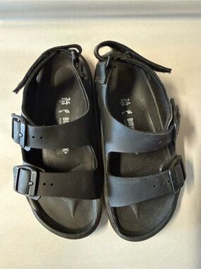 Birkenstock Kids Black Double-Strap EVA Sandals